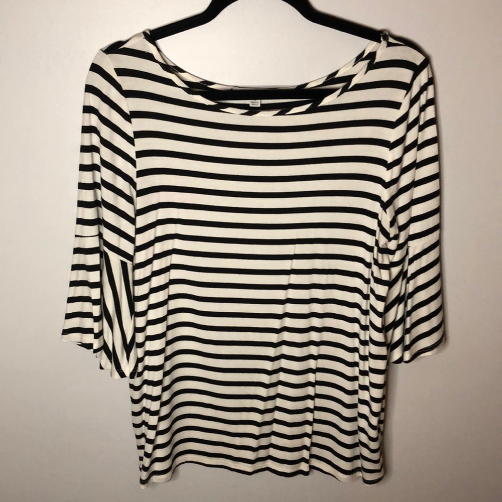 Black and White striped Blouse